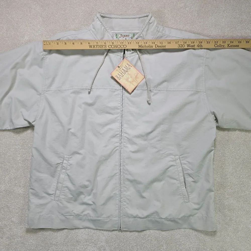Tommy Bahama Wind Jammin Full Zip Jacket Men's L Tan Rayon Lined NWT